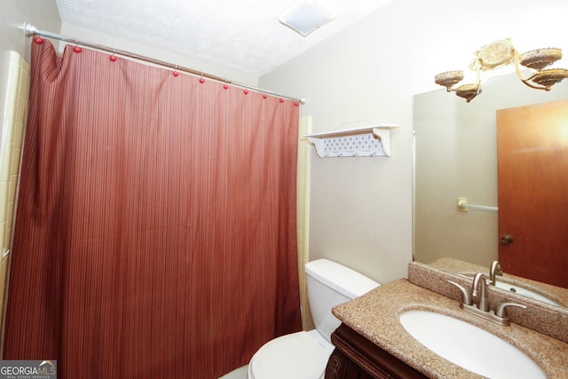2202 Springdale Dr, Snellville, GA 30078 - bathroom featuring vanity and curtained shower