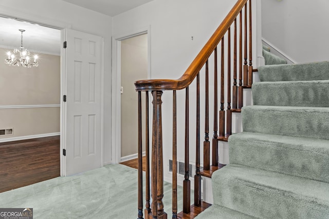 175 Cedar Creek Dr, Athens, GA 30605 - carpeted entrance foyer featuring stairway and baseboards