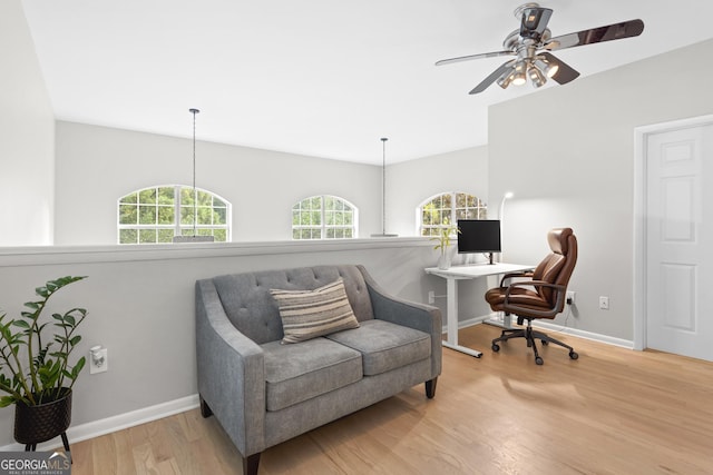 300 Brickworks Cir NE # 302, Atlanta, GA 30307 - office featuring a ceiling fan and wood finished floors