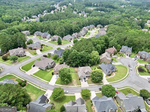 48 Red Bud Ln, Dallas, GA 30132 - aerial view of residential area with a heavily wooded area