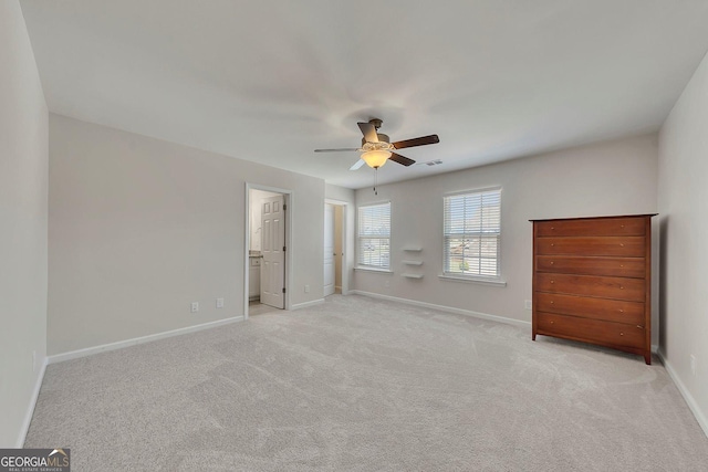 320 Pebblestone Ln, Canton, GA 30115 - unfurnished bedroom featuring light carpet and a ceiling fan