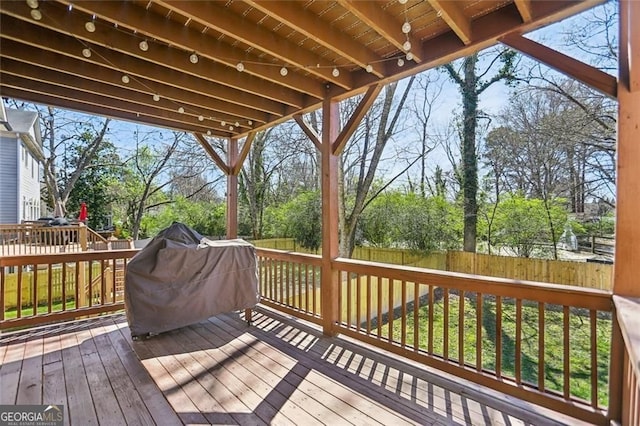 2108 Main St NW, Atlanta, GA 30318 - wooden terrace featuring a fenced backyard