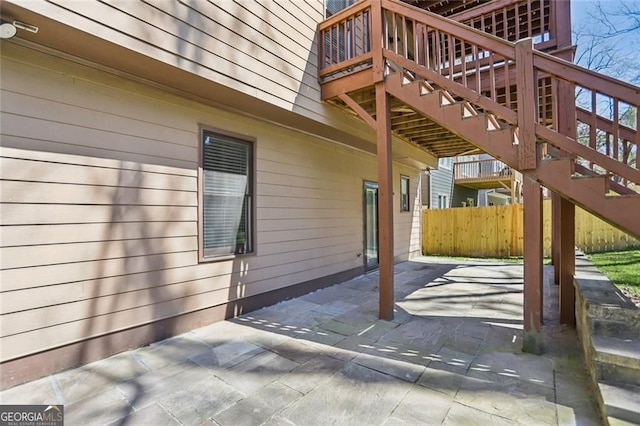 2108 Main St NW, Atlanta, GA 30318 - view of patio / terrace with stairs and a deck