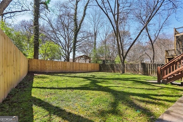 2108 Main St NW, Atlanta, GA 30318 - fenced backyard with stairway