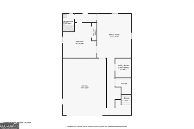 2108 Main St NW, Atlanta, GA 30318 - view of floor plan / room layout