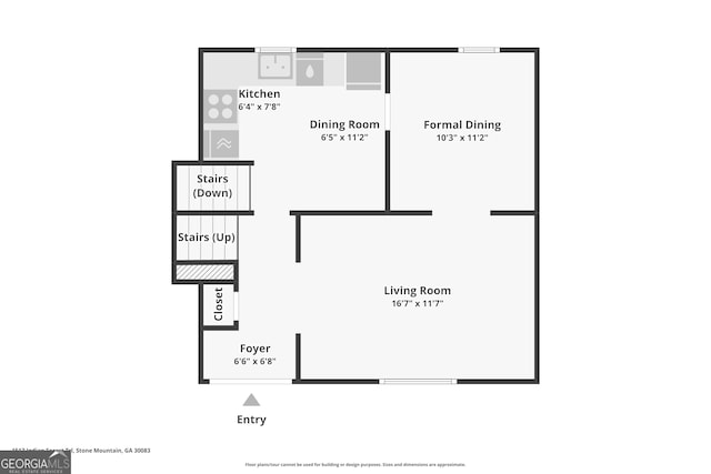 1517 Indian Forest Trl, Stone Mountain, GA 30083 - view of room layout