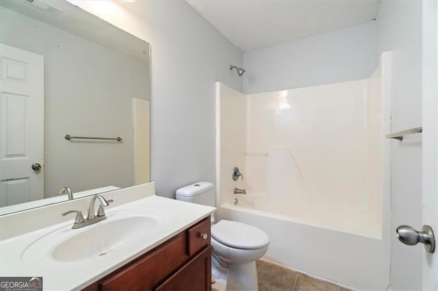 1147 Scenic Park Trl, Lawrenceville, GA 30046 - bathroom featuring vanity, tile patterned floors, and tub / shower combination