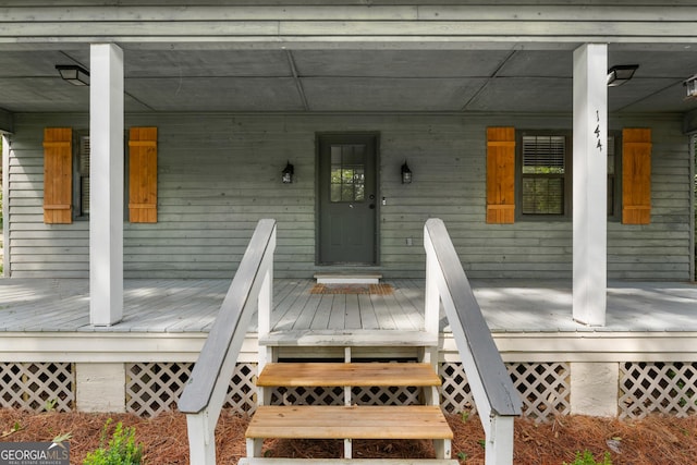 144 Winding Way, Statesboro, GA 30461 - view of exterior entry with a deck