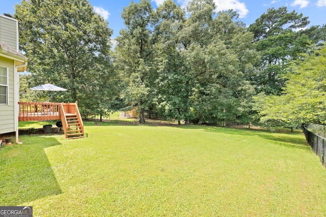 20 Knollwood Pl, Covington, GA 30014 - view of yard with a deck and stairway