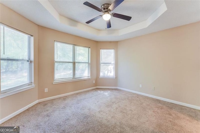 179 Glynn Addy, Stockbridge, GA 30281 - carpeted spare room with a tray ceiling, healthy amount of natural light, and a ceiling fan