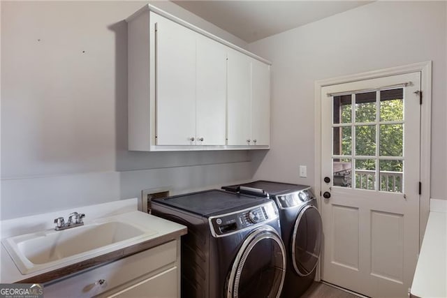 13520 Providence Lk, Alpharetta, GA 30004 - laundry room featuring cabinet space and independent washer and dryer