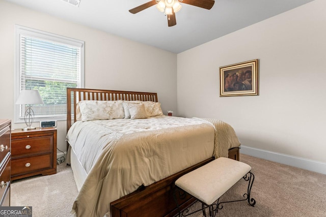 2844 Bluestone Dr SW, South Fulton, GA 30331 - bedroom with light colored carpet and ceiling fan