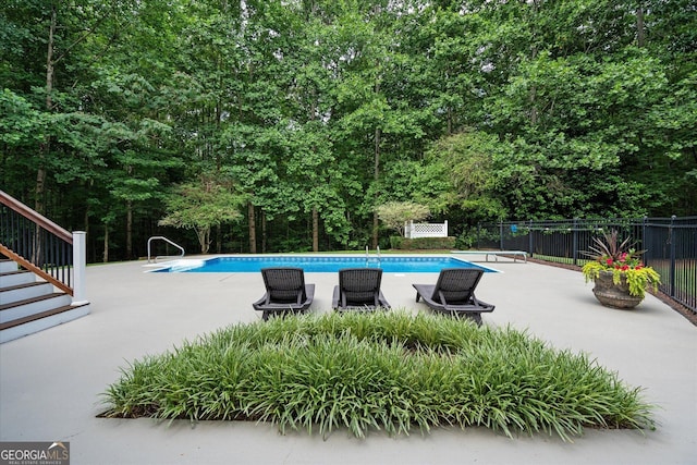 9125 Patrick Pl, Winston, GA 30187 - view of swimming pool featuring a patio and stairway