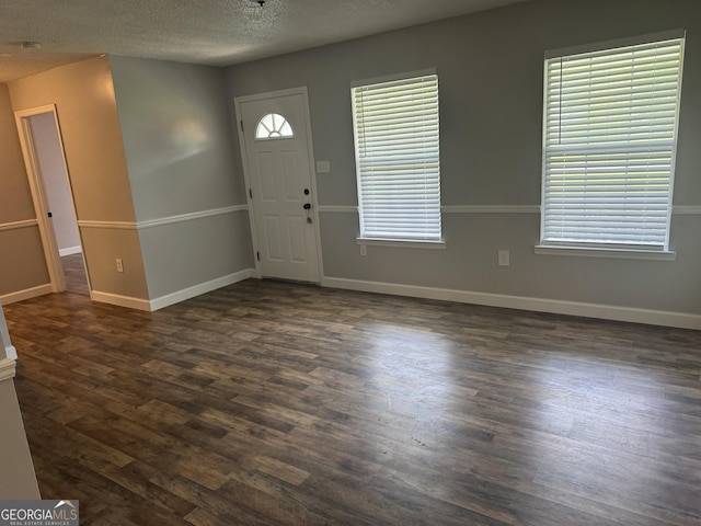 1013 E Cumberland Ct, Bainbridge, GA 39817 - entryway with dark wood-style floors, a textured ceiling, and healthy amount of natural light