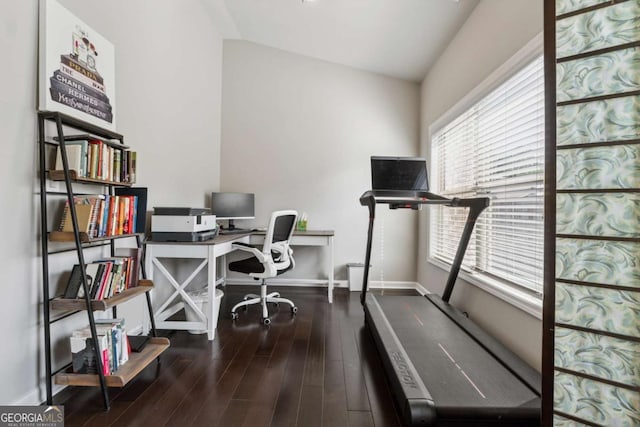 2520 Carmel Way, Alpharetta, GA 30009 - home office with wood finished floors and baseboards