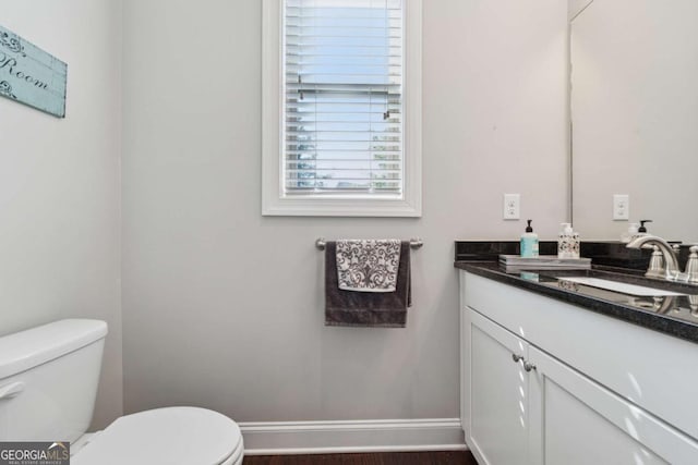 2520 Carmel Way, Alpharetta, GA 30009 - bathroom featuring vanity and wood finished floors