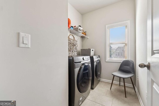 2520 Carmel Way, Alpharetta, GA 30009 - laundry room featuring washer and dryer and light tile patterned flooring