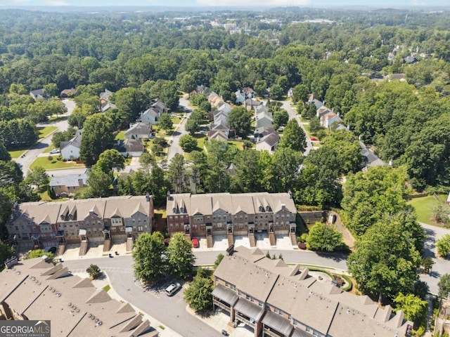 2520 Carmel Way, Alpharetta, GA 30009 - aerial overview of property's location featuring nearby suburban area and a forest