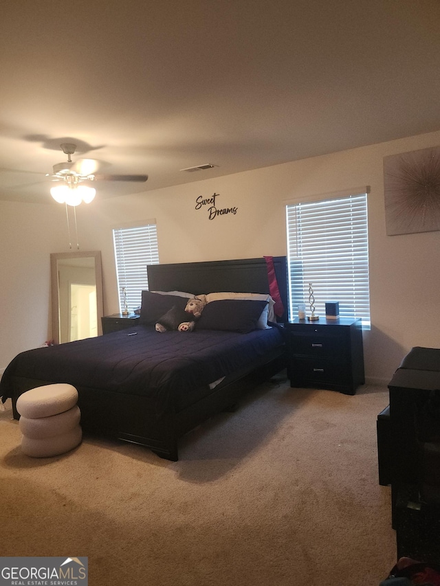 160 Grafton St, Hampton, GA 30228 - carpeted bedroom featuring ceiling fan