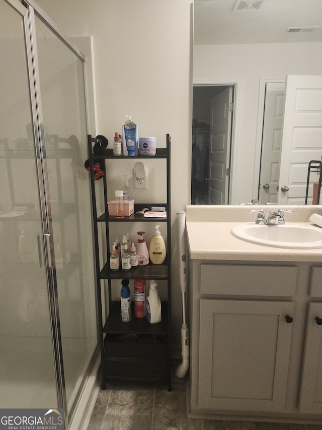 160 Grafton St, Hampton, GA 30228 - bathroom featuring a shower stall and vanity