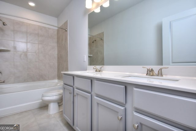 117 Greenview Ct Unit 1302, Homer, GA 30547 - bathroom featuring double vanity, bathtub / shower combination, and tile patterned floors
