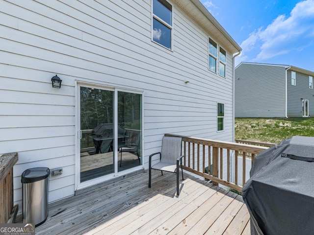 520 Pemberton St, Euharlee, GA 30145 - wooden deck with area for grilling