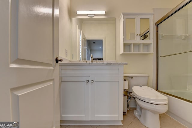 8230 Royal Melbourne Way, Duluth, GA 30097 - full bath with vanity, bath / shower combo with glass door, and tile patterned flooring