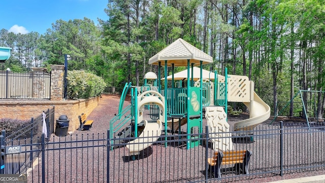 8230 Royal Melbourne Way, Duluth, GA 30097 - community jungle gym featuring view of wooded area