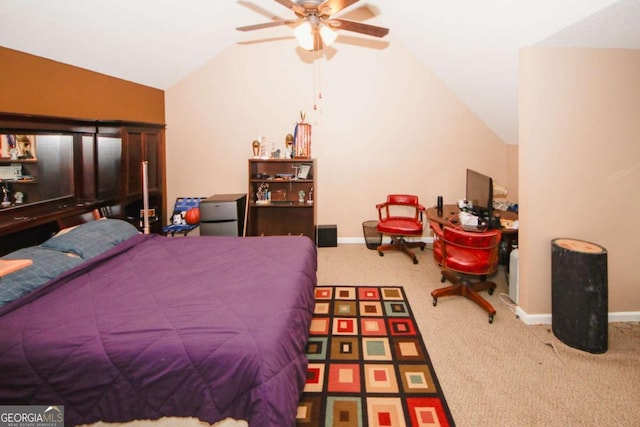 1964 Cutters Mill Way, Lithonia, GA 30058 - carpeted bedroom featuring vaulted ceiling and baseboards