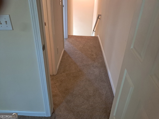 41 Middlebrook Dr, Cartersville, GA 30120 - hall featuring carpet flooring and an upstairs landing