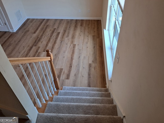 41 Middlebrook Dr, Cartersville, GA 30120 - stairway featuring wood finished floors