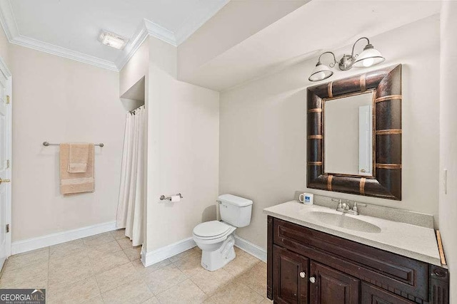 262 Pinnacle Pointe Dr, Rocky Face, GA 30740 - full bath featuring crown molding, vanity, curtained shower, and tile patterned floors