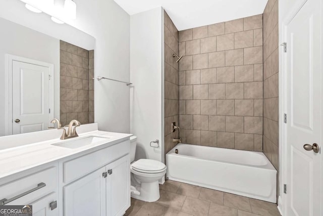 7449 Waterview Cv, Douglasville, GA 30135 - full bath featuring vanity, shower / washtub combination, and tile patterned flooring