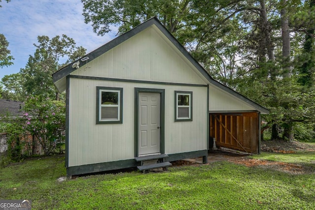 7144 Carolyn Cir, Lithia Springs, GA 30122 - view of outbuilding with entry steps