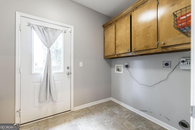 132 Hidden Creek Cir, Lizella, GA 31052 - laundry area featuring cabinet space, washer hookup, and electric dryer hookup