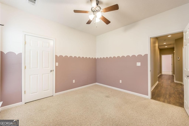 132 Hidden Creek Cir, Lizella, GA 31052 - carpeted spare room featuring a ceiling fan and recessed lighting