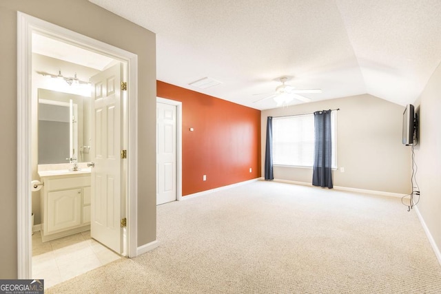 132 Hidden Creek Cir, Lizella, GA 31052 - carpeted spare room with vaulted ceiling and ceiling fan