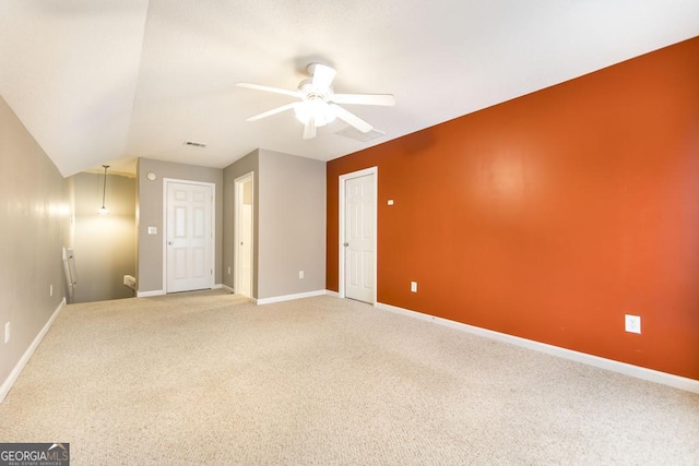132 Hidden Creek Cir, Lizella, GA 31052 - spare room with a ceiling fan and light colored carpet