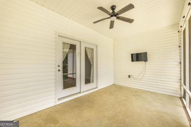 132 Hidden Creek Cir, Lizella, GA 31052 - unfurnished sunroom with a ceiling fan