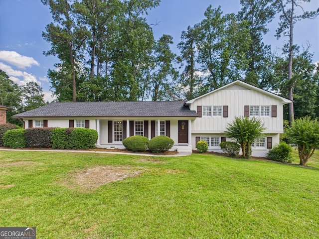 4630 Glenwood Dr, Macon, GA 31210 - split level home with a front yard and board and batten siding