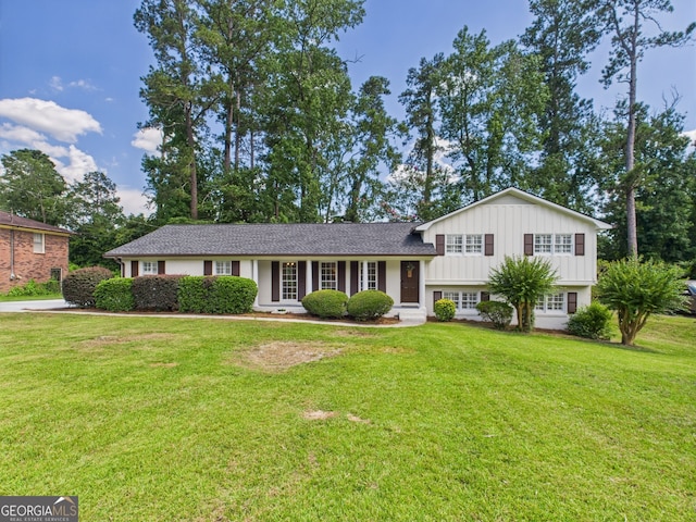 4630 Glenwood Dr, Macon, GA 31210 - split level home with board and batten siding and a front lawn