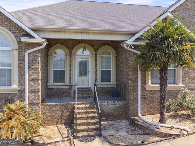 408 Dixieland Dr, Byron, GA 31008 - entrance to property with brick siding and roof with shingles