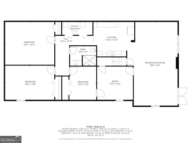 5491 Hiram Rd, Powder Springs, GA 30127 - view of property floor plan