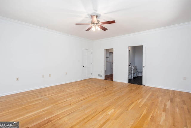 5491 Hiram Rd, Powder Springs, GA 30127 - unfurnished bedroom featuring crown molding and light wood finished floors