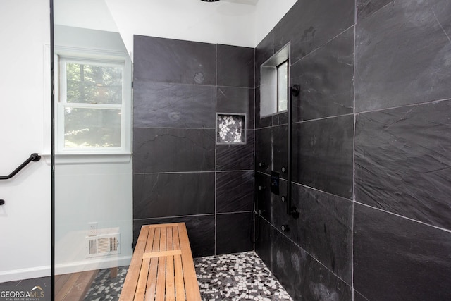 5491 Hiram Rd, Powder Springs, GA 30127 - bathroom featuring tiled shower