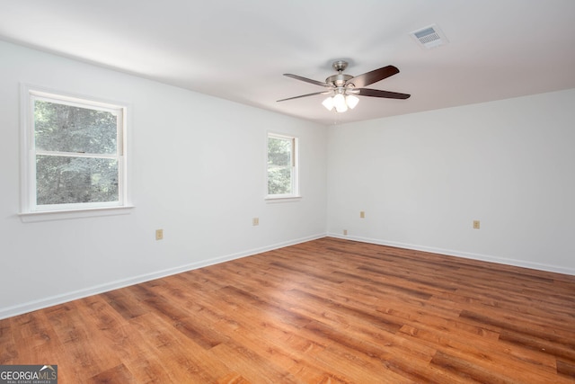 5491 Hiram Rd, Powder Springs, GA 30127 - unfurnished room with ceiling fan and light wood-style floors