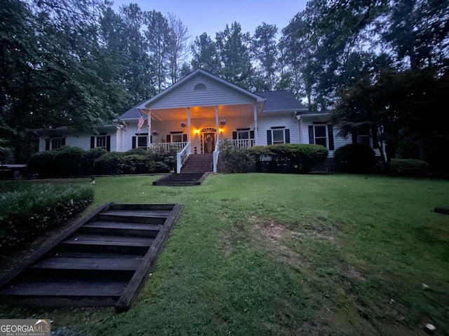 5491 Hiram Rd, Powder Springs, GA 30127 - view of front of property featuring stairway and a yard