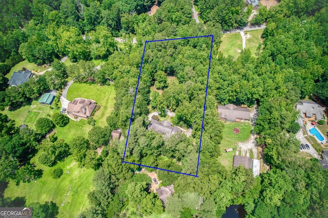 5491 Hiram Rd, Powder Springs, GA 30127 - aerial view of property's location with property parcel outlined