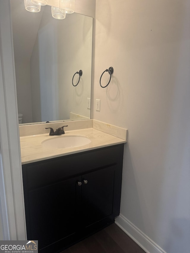 3891 Valley View Ct, Gainesville, GA 30501 - bathroom featuring vanity and baseboards
