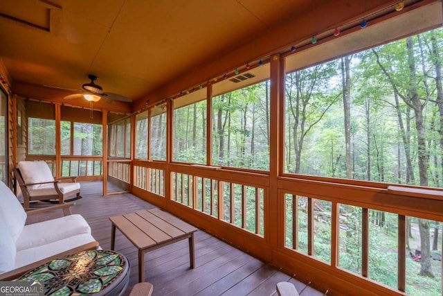 71 Cohutta Forest Rd Unit 9, Chatsworth, GA 30705 - sunroom with ceiling fan